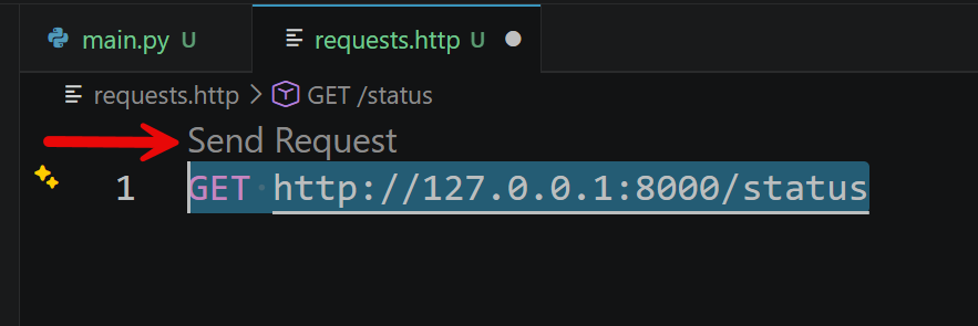 Response from FastAPI